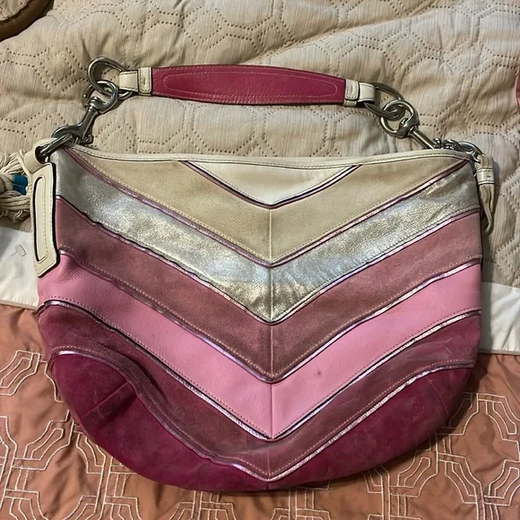 Coach | Bags | Coach Limited Edition Chevron Suede Hobo Bag  